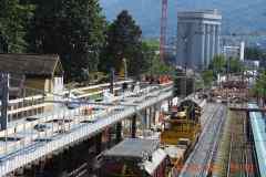 rw026039-Bauzug-vor-Perrondach-von-oben-gesehen